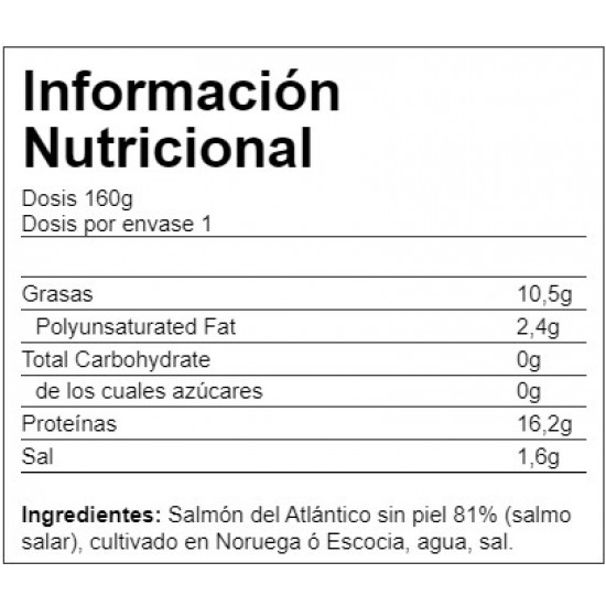 Norwegian Salmon - Salmón Noruego 10x160 gr.